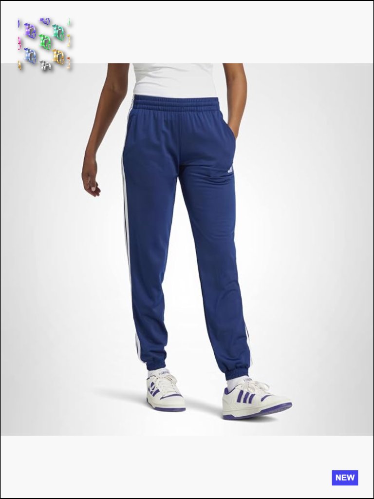 Tricot 3-Stripes Track Pants Regular Fit Drawstring Cuffed Lightweight Active